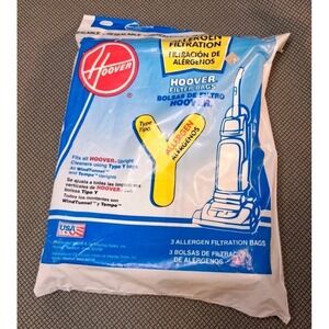 Hoover Genuine Bags 3 Pack Fits ALL Type Y Upright Vacuums  Allergen Filtration